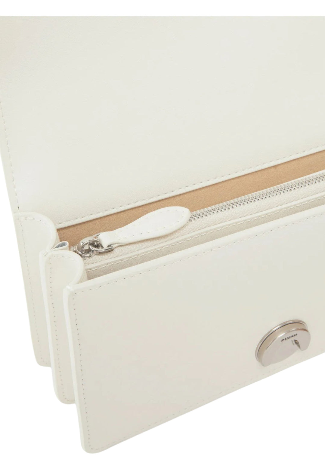 Pinko Tas Klep Love One Mini Dc Vitello Seta Wit A0F1Z14O