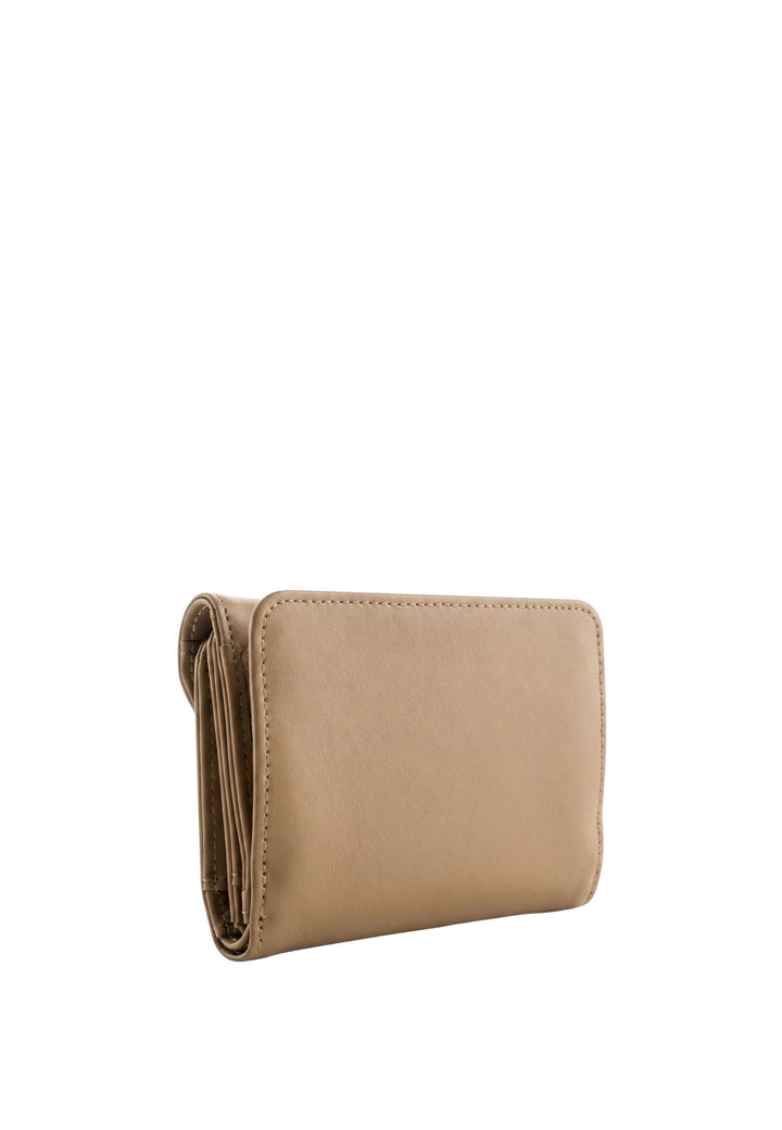 Lancaster Portemonnee rug aan rug Met klep en drukknoop Smooth 137-02 Praline