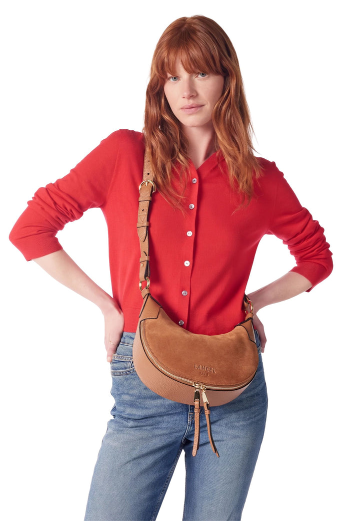 Lancel Origami Sac Hobo S Cuir Camel