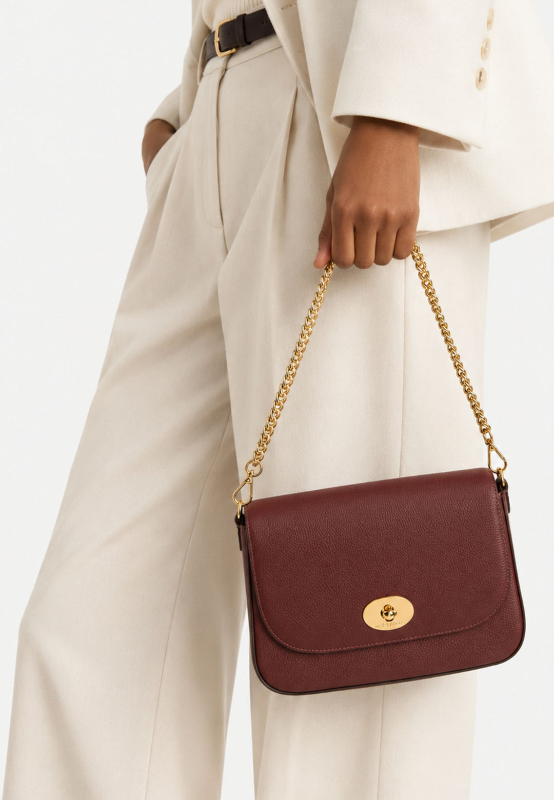 Mac Douglas Cancun Alba Axelväska S Läder Bordeaux