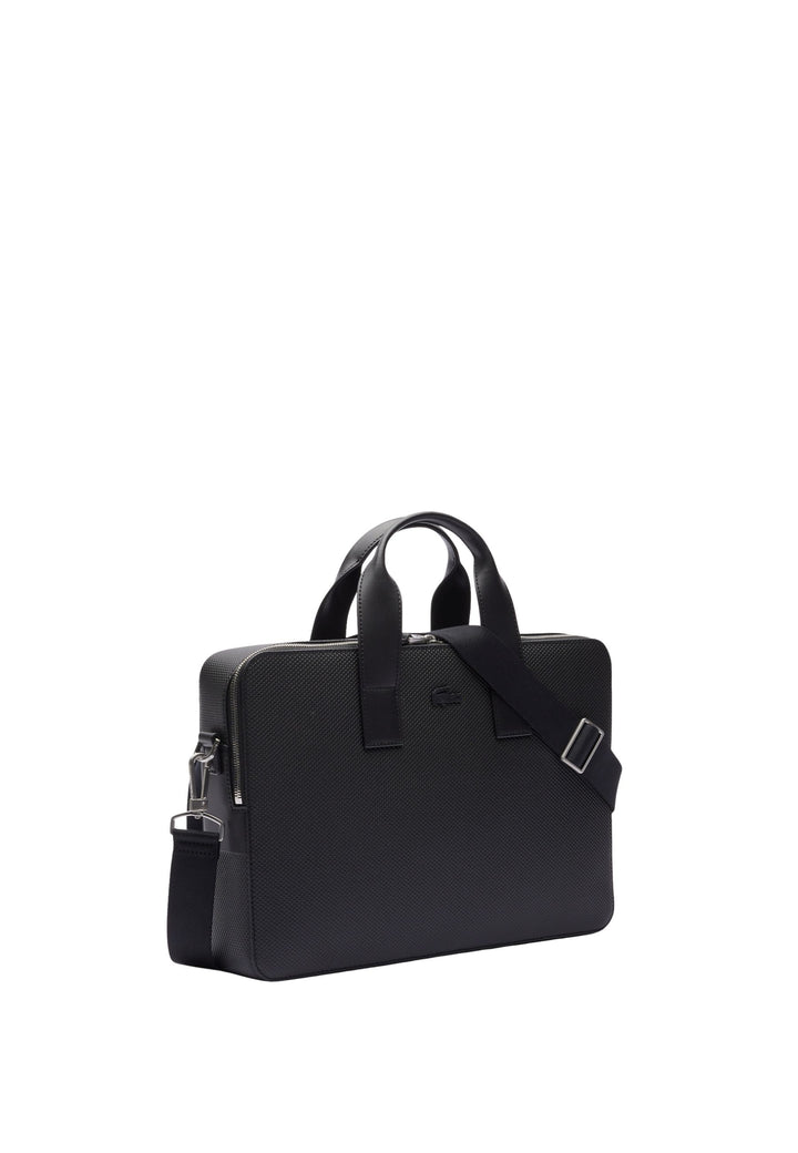 Lacoste Chantaco Leather Laptop Bag NH2921CE Black