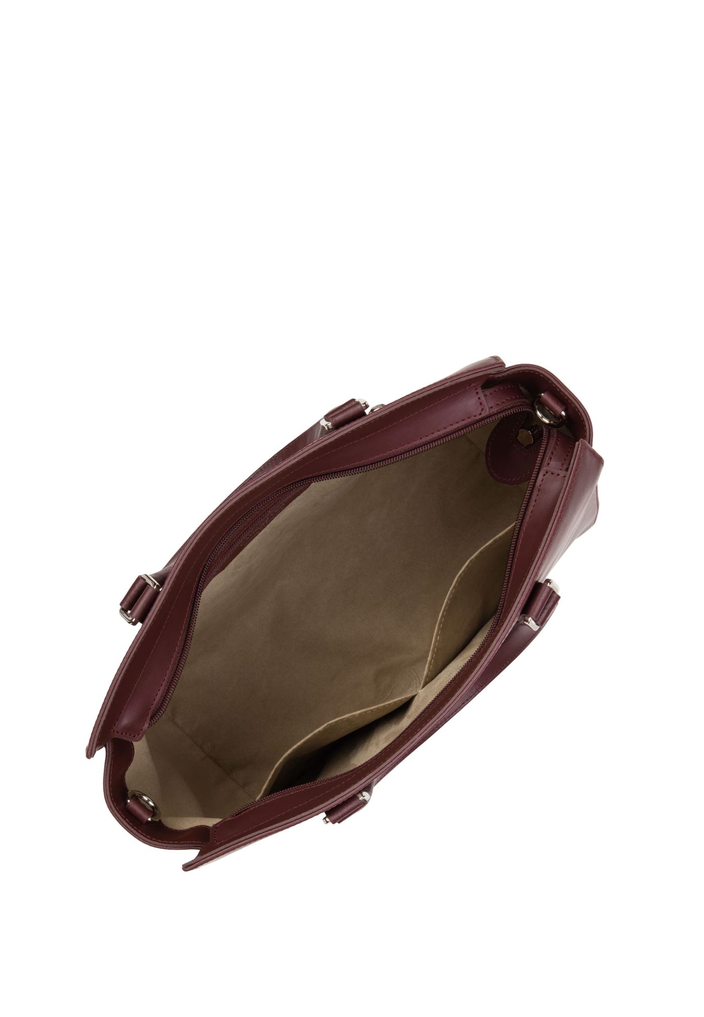 Lancaster Sac cabas main Zippée L Smooth 437-04 Bordeaux