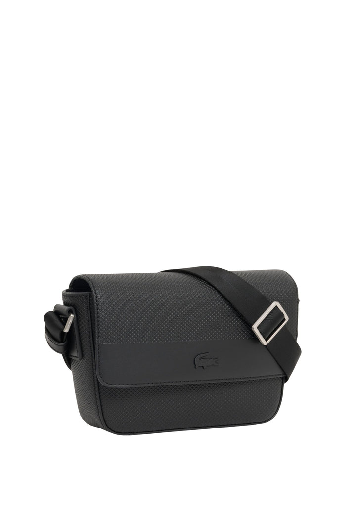 Lacoste Sacoche Mini Chantaco Cuir Noir
