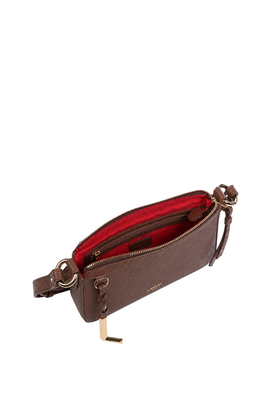 Lancel Faubourg Mini Crossbody Bag Zippered Coconut