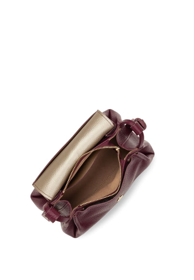Lancaster Sac trotteur A rabat aimanté S Accordéon Double 470-87 Bordeaux - In - Champagne
