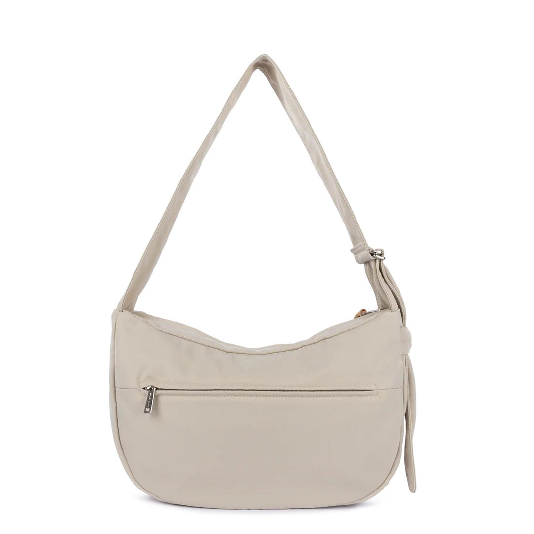 Lancaster Grand Sac Besace Basic Love Beige Fumé