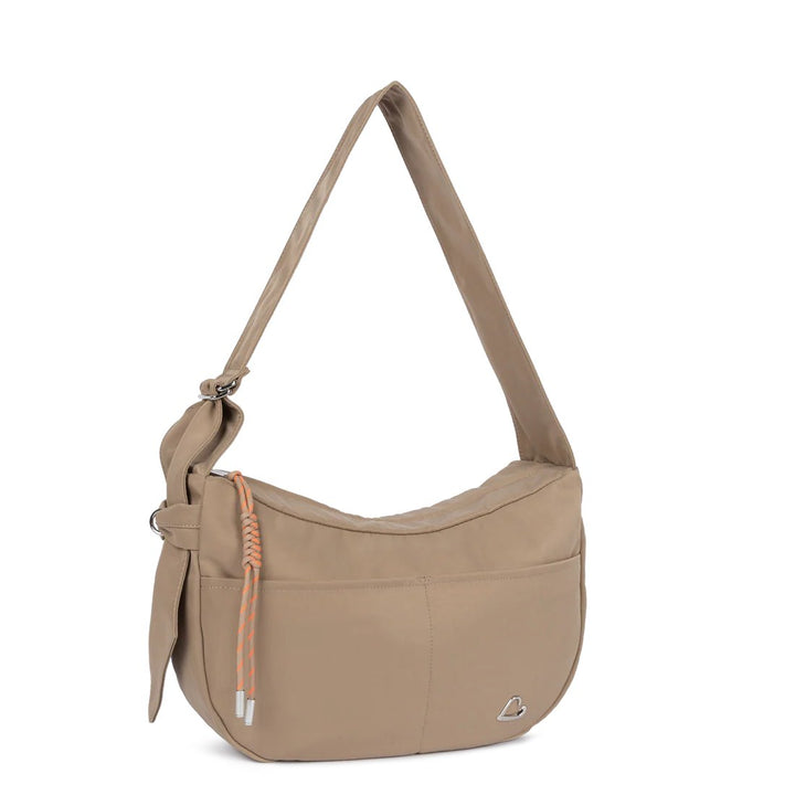 Lancaster Grand Sac Besace Basic Love Praline