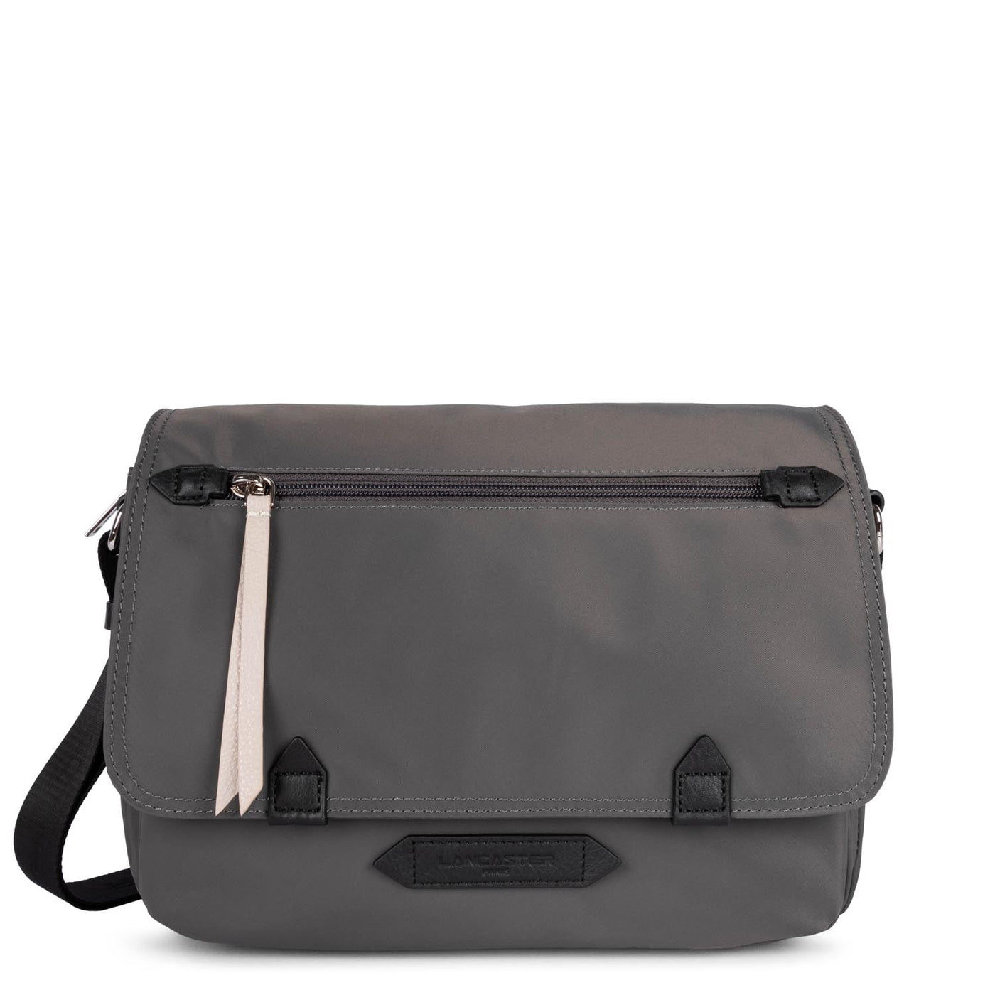 Sac gibecière A rabat aimanté Basic Sport Lancaster 510-26 Gris - Noir