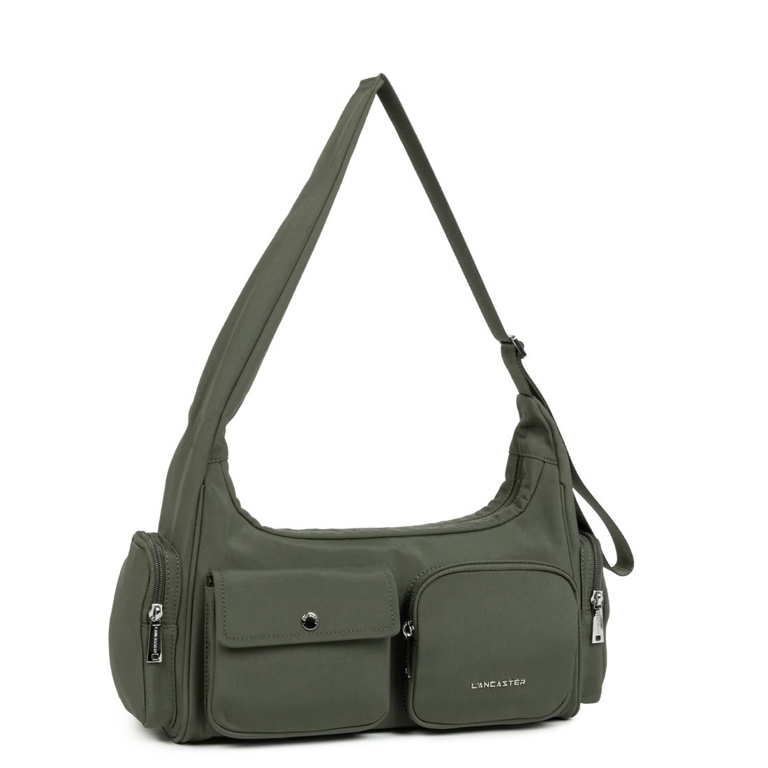 Lancaster Sac besace Zippé Basic Pocket 510-92 Kaki Foncé