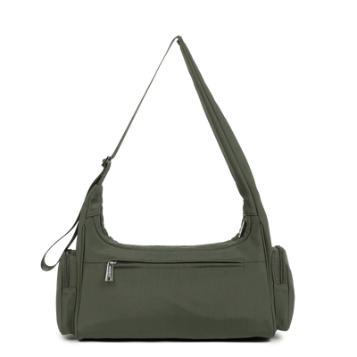 Lancaster Sac besace Zippé Basic Pocket 510-92 Kaki Foncé