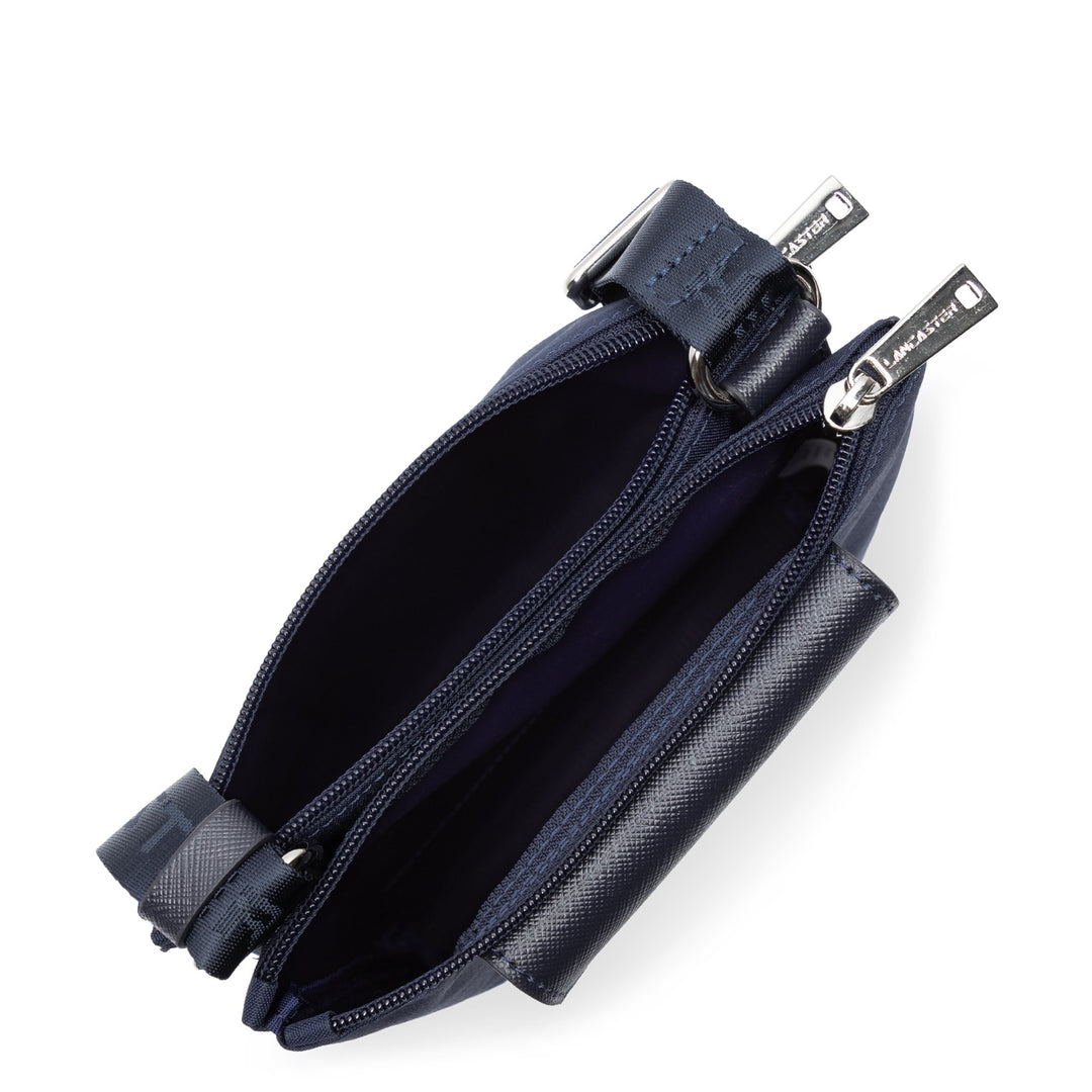 Lancaster Double pochette Zippé Smart KBA 516-38 Bleu Foncé