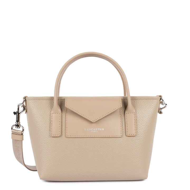 Lancaster Sac cabas main Zippé Maya Double KBA 517-101 Beige Foncé