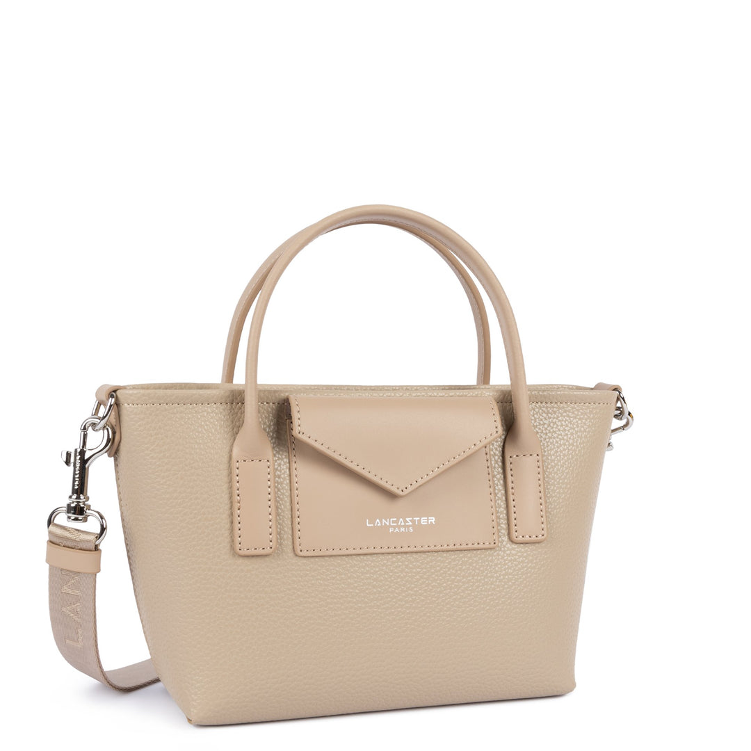 Lancaster Sac cabas main Zippé Maya Double KBA 517-101 Beige Foncé