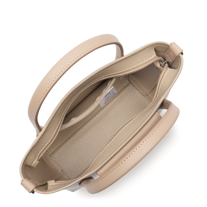 Lancaster Sac cabas main Zippé Maya Double KBA 517-101 Beige Foncé