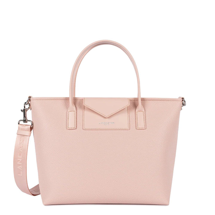 Lancaster Maya Double KBA Leather Tote Bag Powder