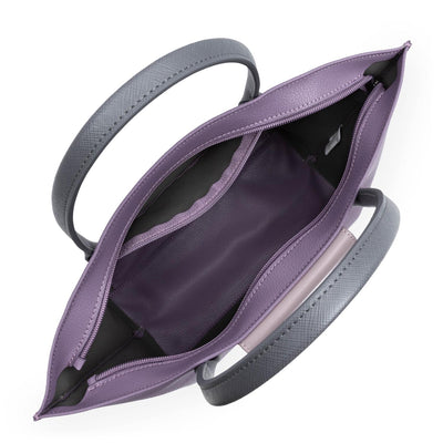 Sac à main Zippée M Maya Lancaster 517-18 Mauve foncé - Mauve - Gris