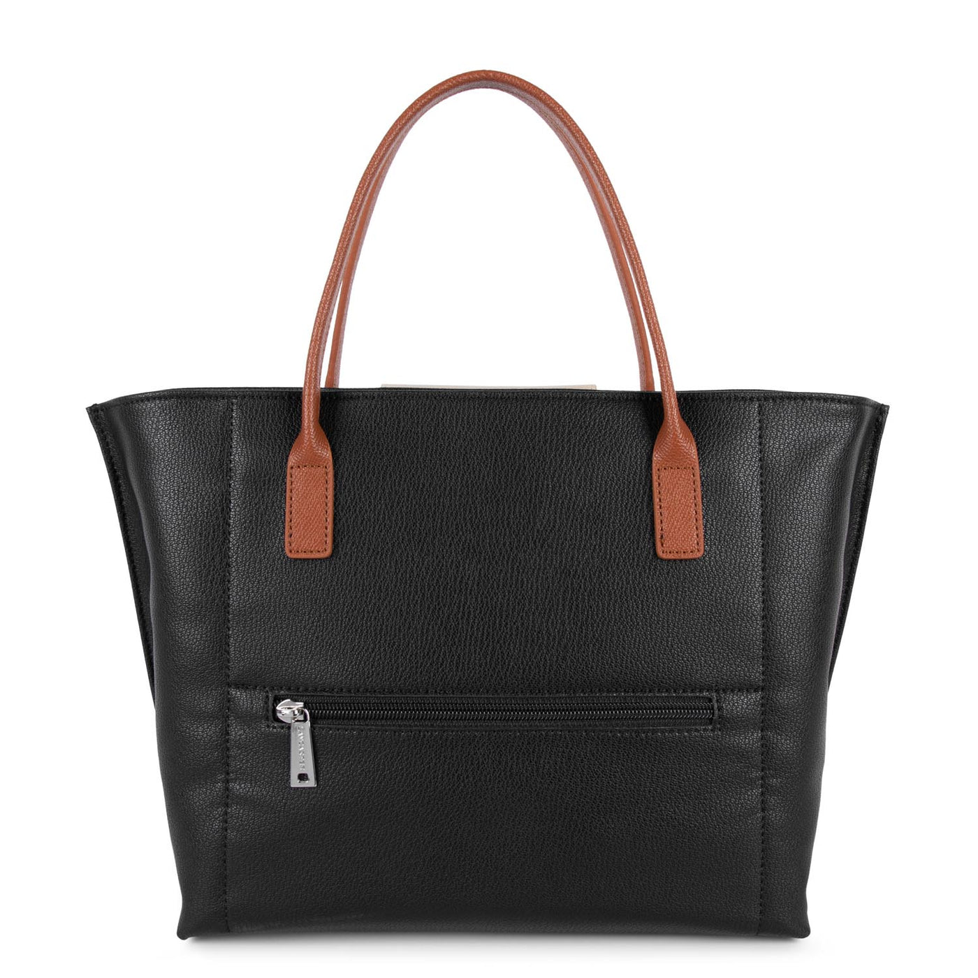 Sac à main Zippée M Maya Lancaster 517-18 Noir - Galet rosé - Cognac