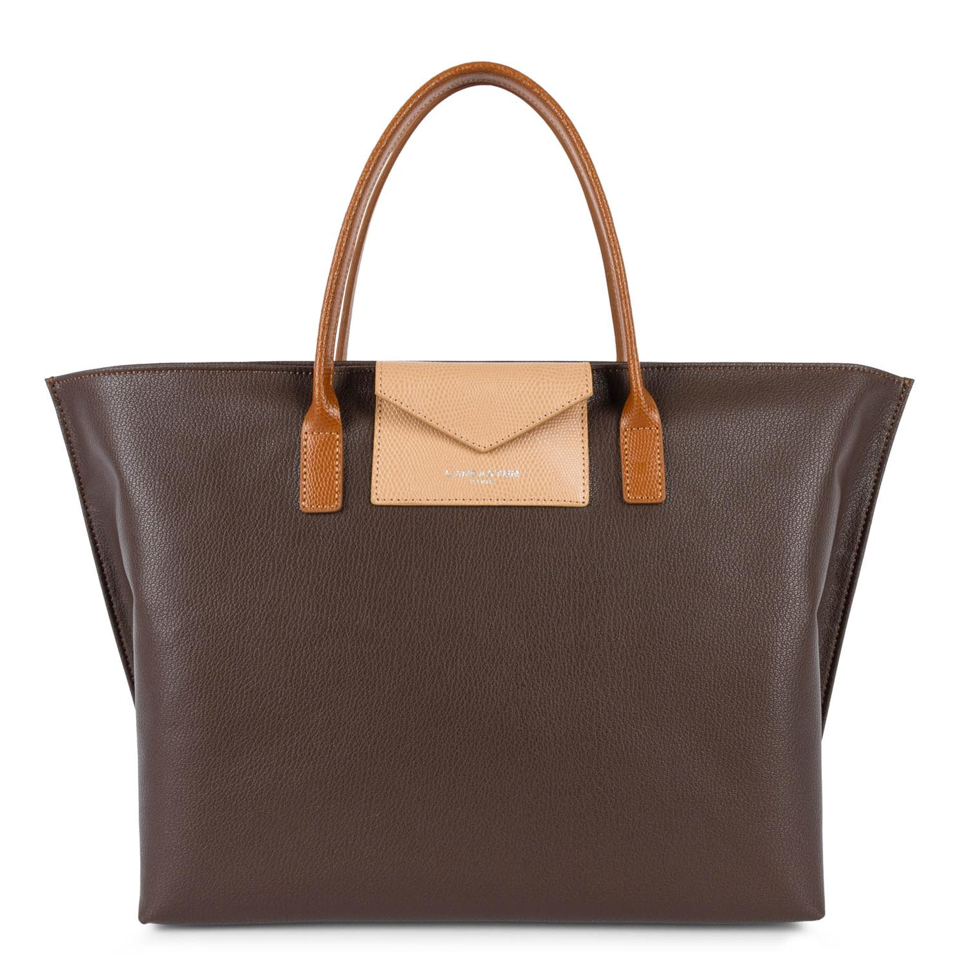 Sac cabas main Zippée L Maya Lancaster 517-19 Marron - Naturel - Camel