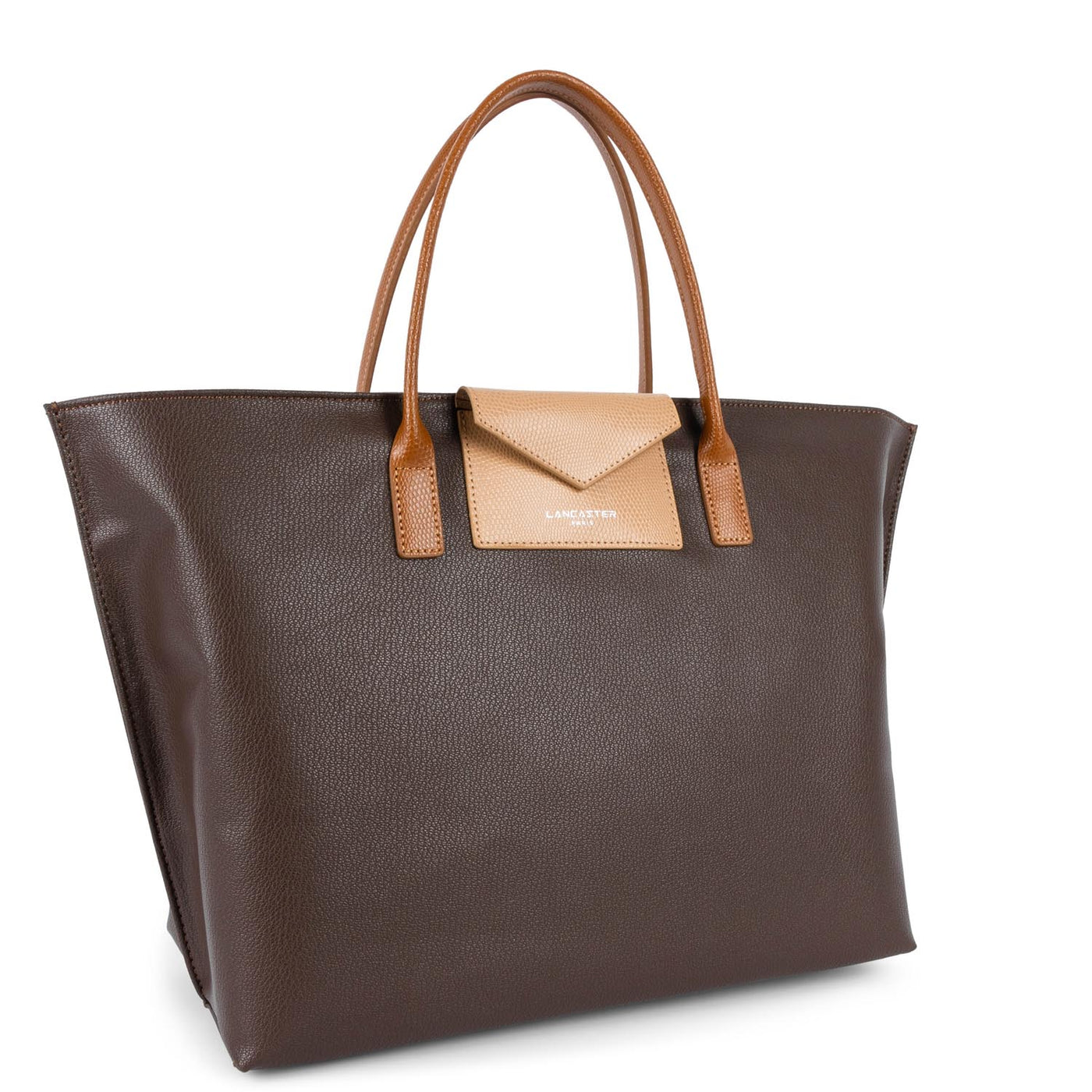 Sac cabas main Zippée L Maya Lancaster 517-19 Marron - Naturel - Camel