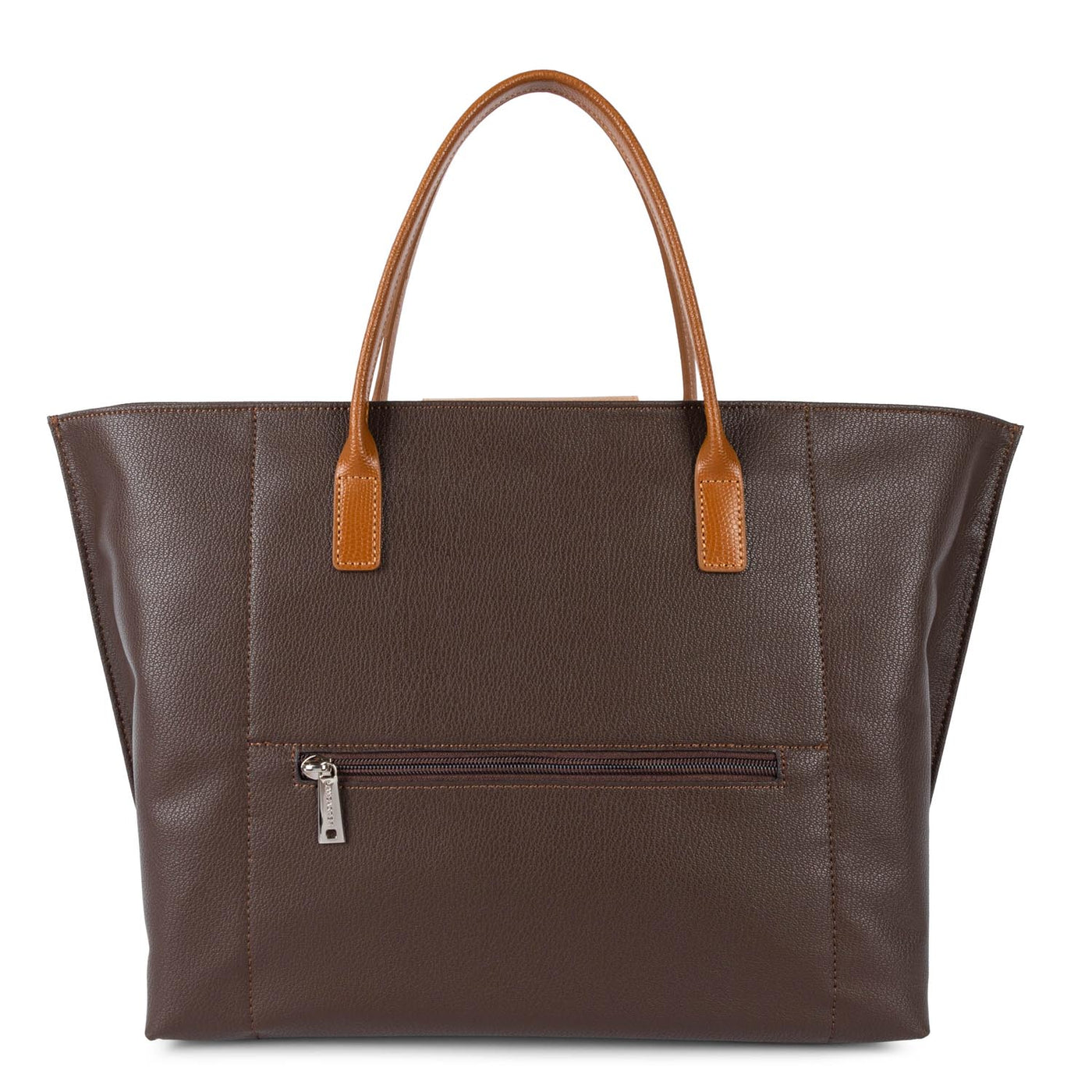 Sac cabas main Zippée L Maya Lancaster 517-19 Marron - Naturel - Camel