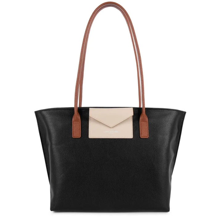 Lancaster Cabas / Shopping Noir-Galet-Rosé-Cognac Lucky Bag™