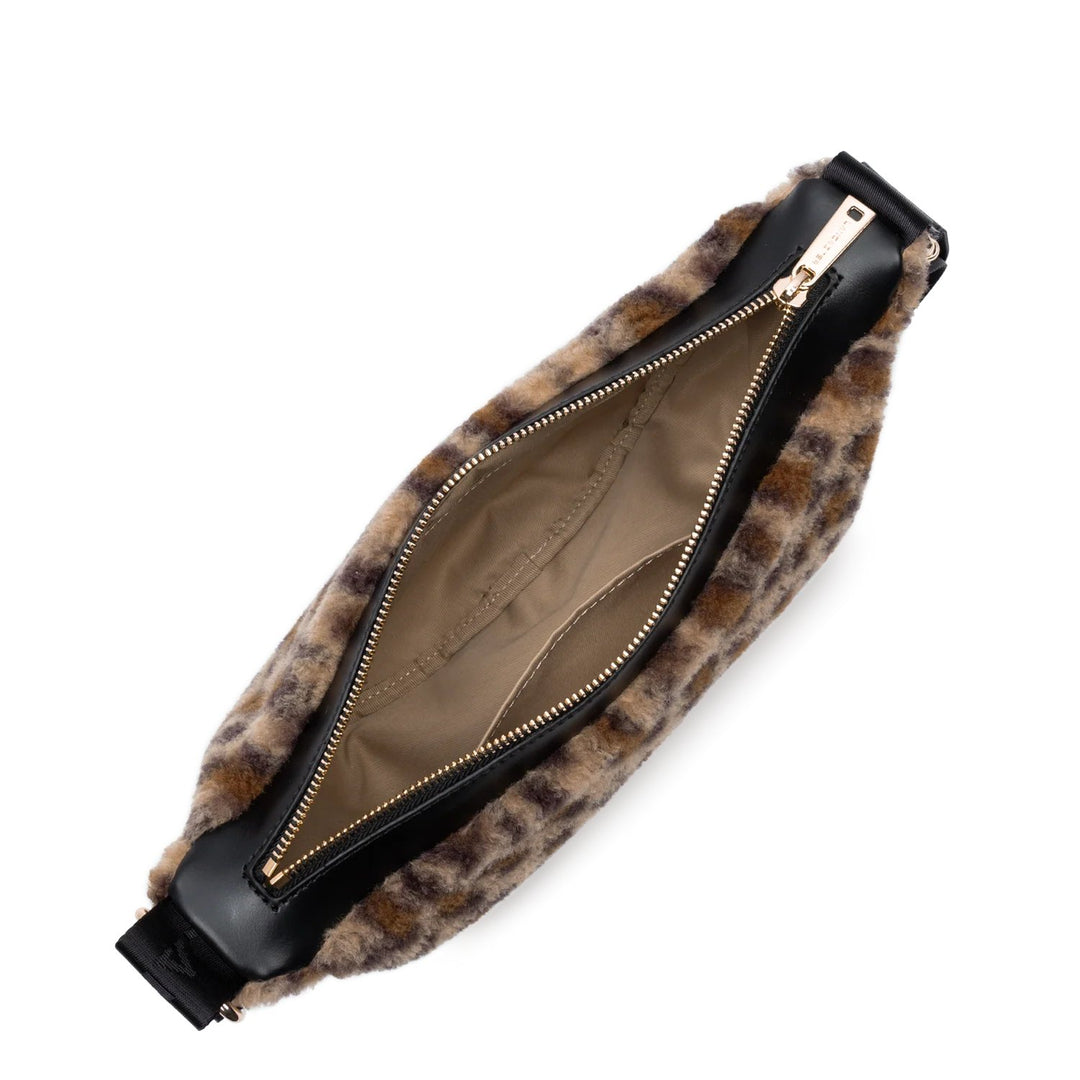 Lancaster Sac banane Zippé Moumoute 518-054 Noir - Léopard