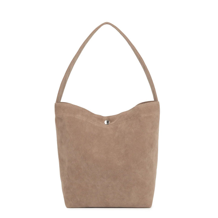 Lancaster Sac seau Avec Pression Mini Suédine KBA 518-060 Beige Foncé