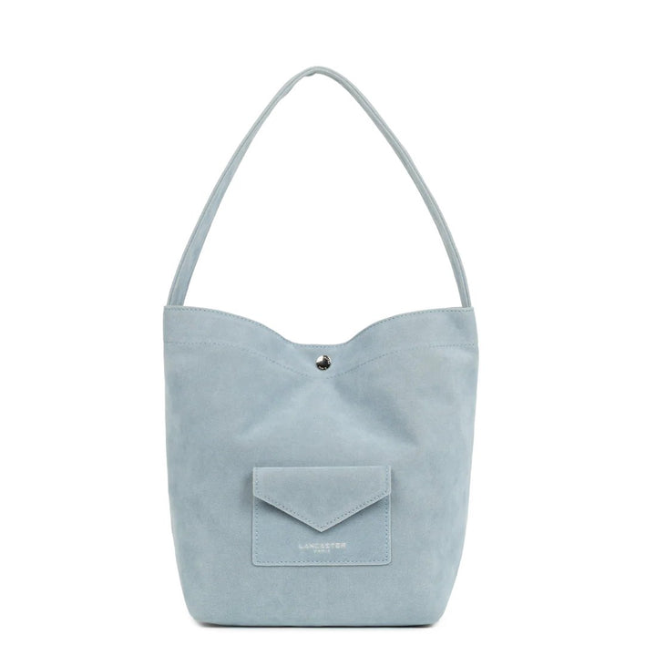 Lancaster Sac seau Avec Pression Mini Suédine KBA 518-060 Bleu Fumé