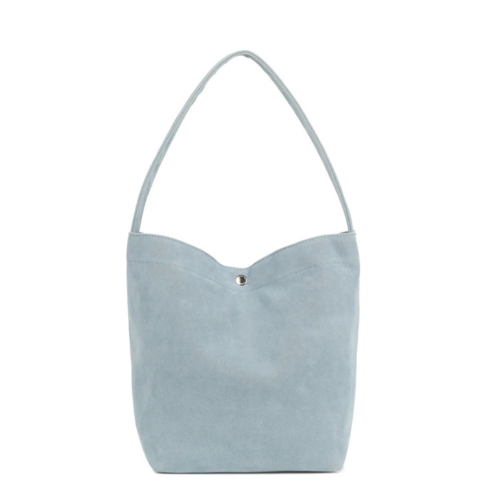 Lancaster Sac seau Avec Pression Mini Suédine KBA 518-060 Bleu Fumé