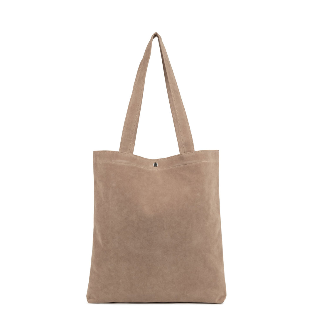 Lancaster Sac cabas épaule Avec Pression M Suédine KBA 518-061 Beige Foncé