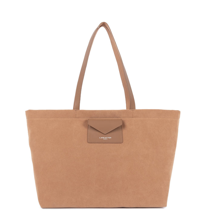 Lancaster Sac cabas épaule Zippé L Suédine KBA 518-063 Moka