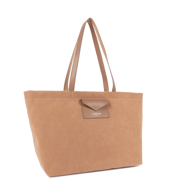 Lancaster Sac cabas épaule Zippé L Suédine KBA 518-063 Moka