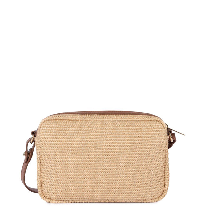 Lancaster Mini Osier Leather Crossbody Bag Cognac