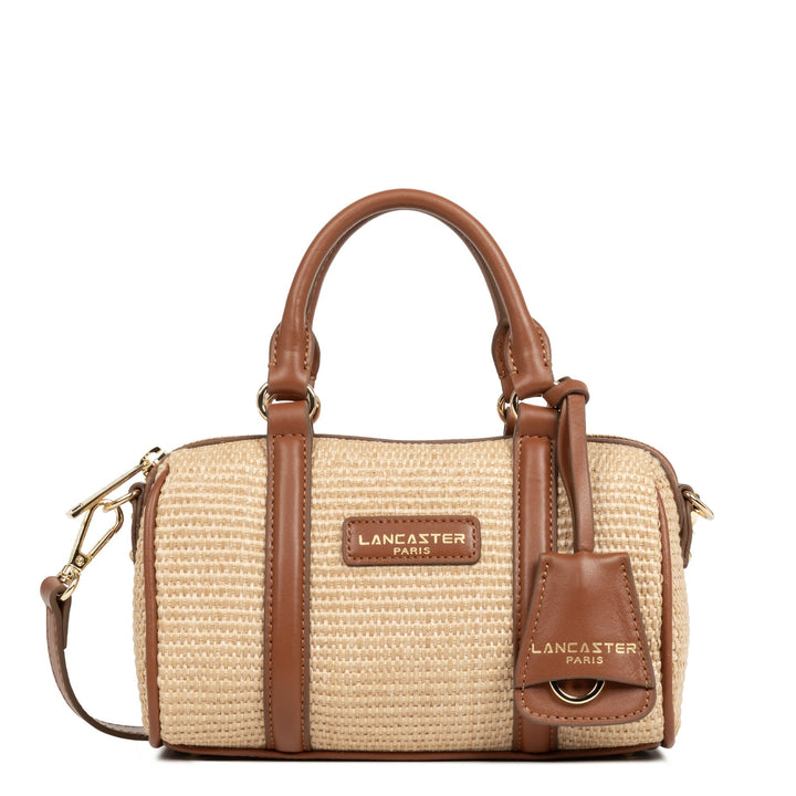 Lancaster Sac polochon Zippé Mini Osier 518-072 Cognac