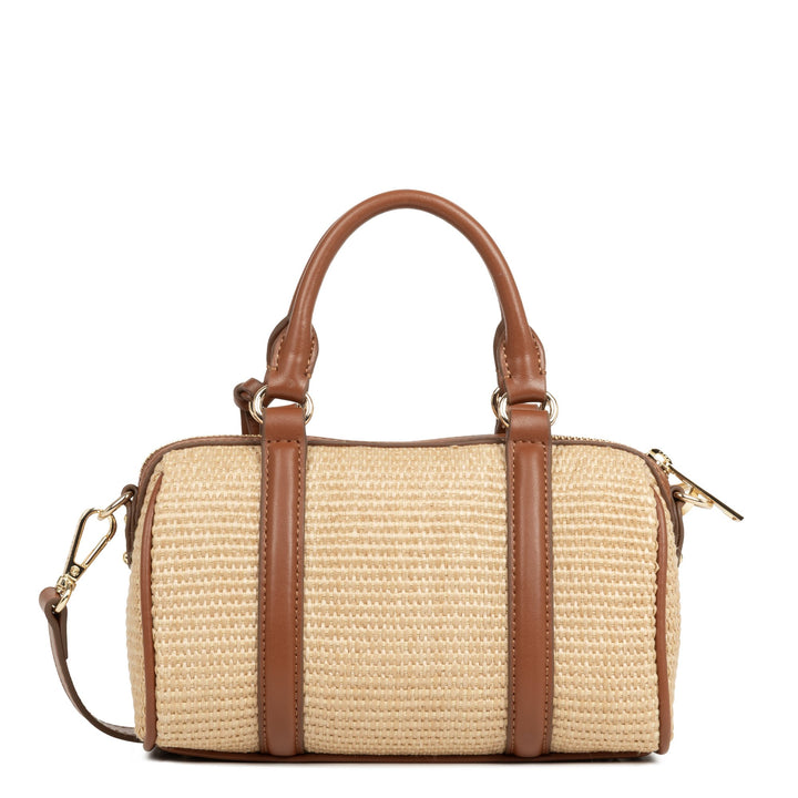 Lancaster Sac polochon Zippé Mini Osier 518-072 Cognac