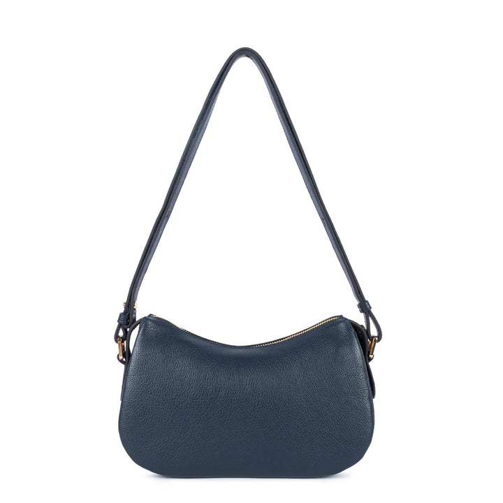 Lancaster Dune Small Crossbody Bag in Dark Blue Leather