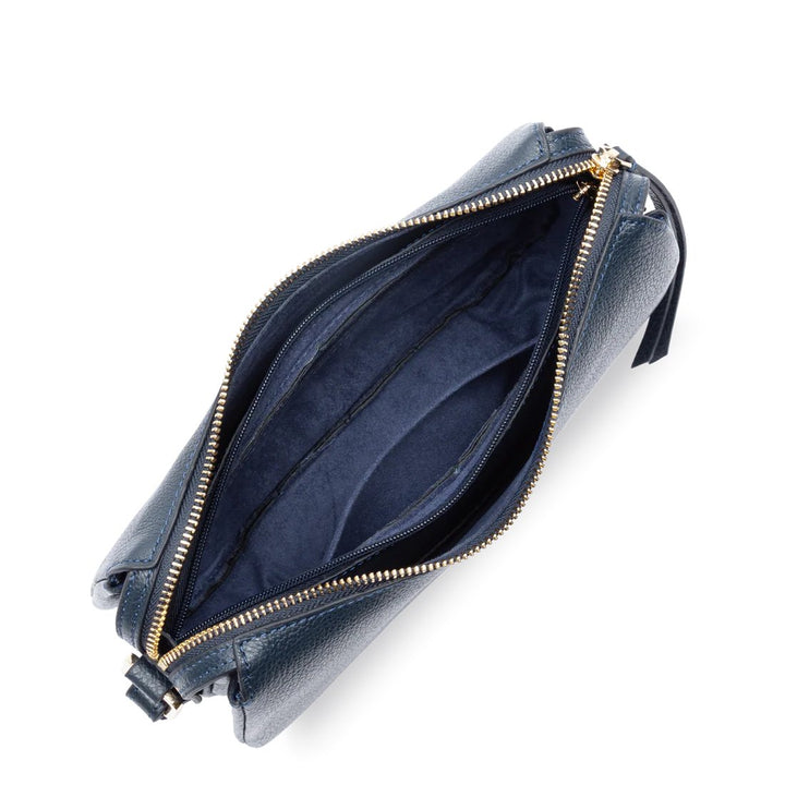 Lancaster Dune Small Crossbody Bag in Dark Blue Leather
