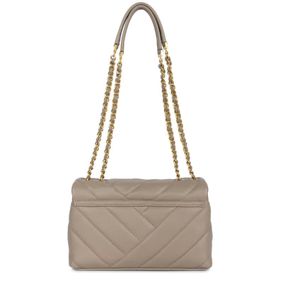 Sac trotteur A rabat avec fermoir M Soft Matelassé Lancaster 530-35 Galet Foncé