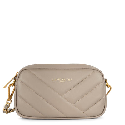 Pochette smartphone Zippée Mini Soft Matelassé Lancaster 530-36 Galet Fonce