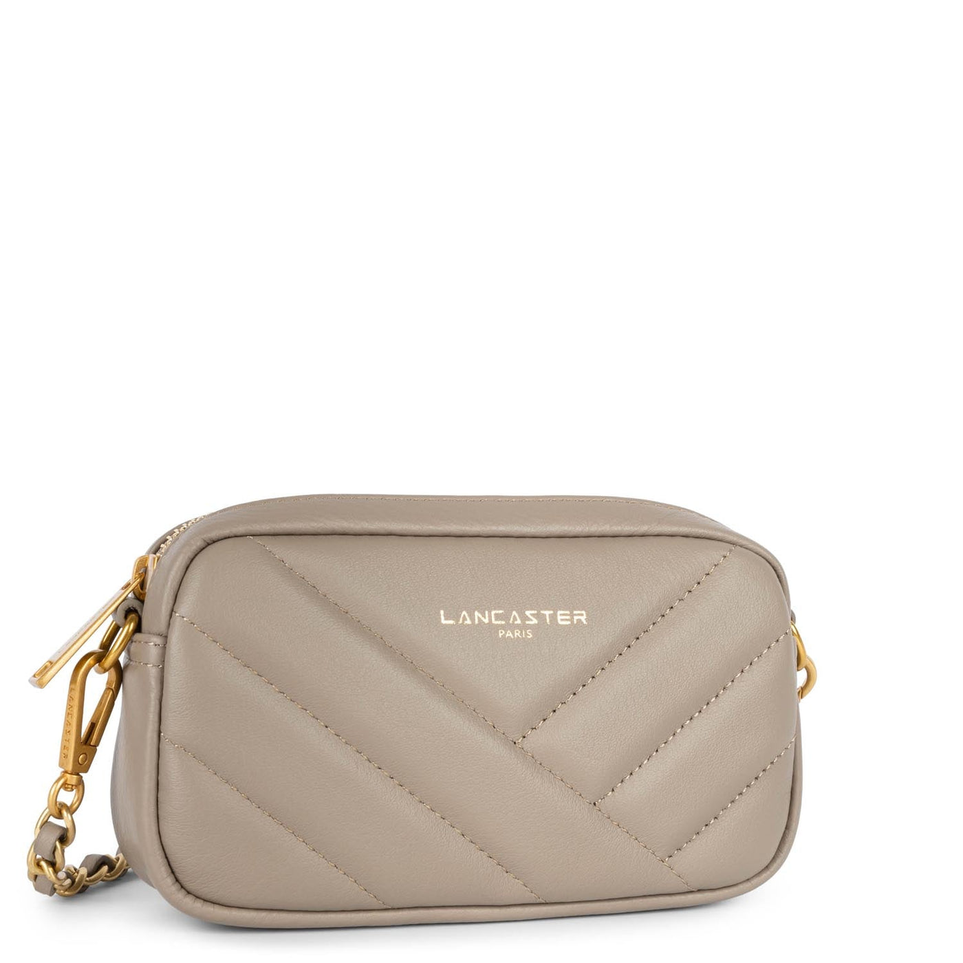 Pochette smartphone Zippée Mini Soft Matelassé Lancaster 530-36 Galet Fonce