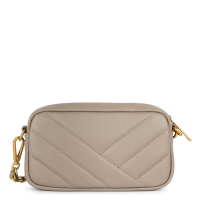 Pochette smartphone Zippée Mini Soft Matelassé Lancaster 530-36 Galet Fonce