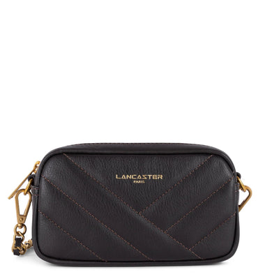 Pochette smartphone Zippée Mini Soft Matelassé Lancaster 530-36 Marron