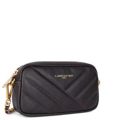 Pochette smartphone Zippée Mini Soft Matelassé Lancaster 530-36 Marron