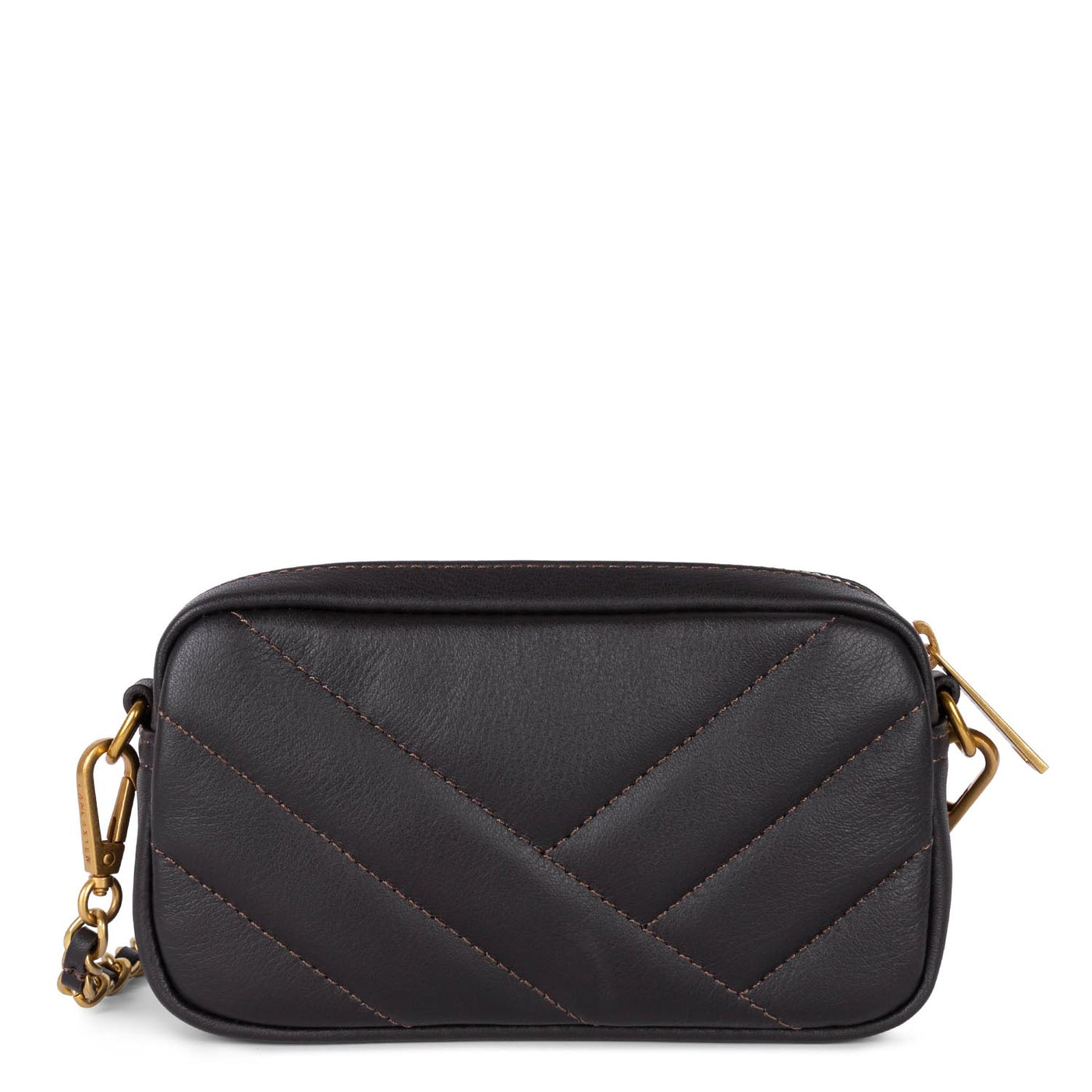 Pochette smartphone Zippée Mini Soft Matelassé Lancaster 530-36 Marron