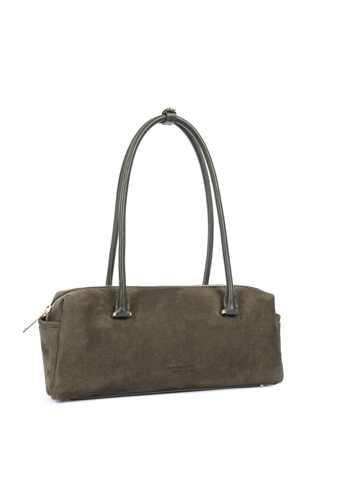 Lancaster Sac rectangle Zippé Suède Cube Kaki