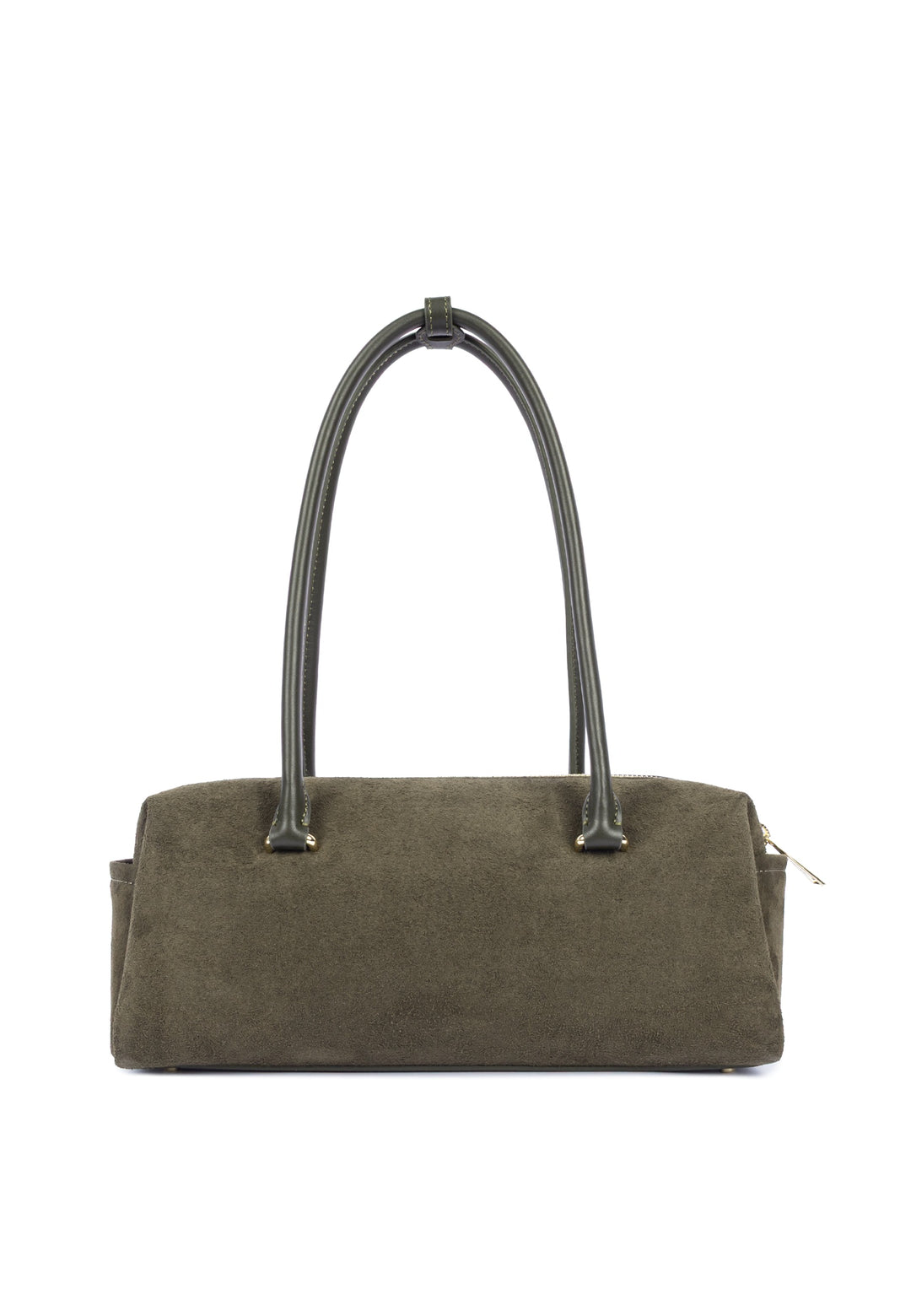 Lancaster Sac rectangle Zippé Suède Cube Kaki