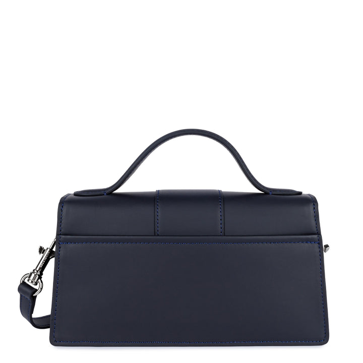 Lancaster Sac à main A rabat avec fermoir M Paris Ily 531-010 Bleu Foncé