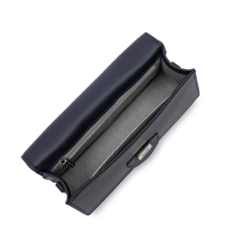 Lancaster Sac à main A rabat avec fermoir M Paris Ily 531-010 Bleu Foncé