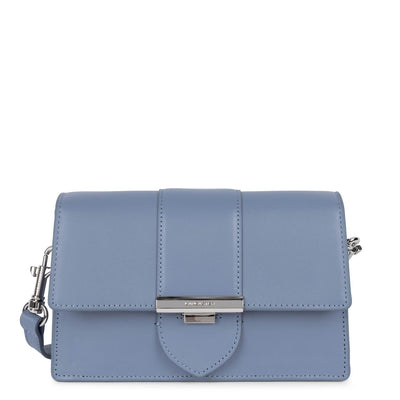 Sac trotteur A rabat avec fermoir Paris Ily Lancaster 531-012 Bleu Stone