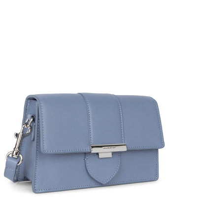 Sac trotteur A rabat avec fermoir Paris Ily Lancaster 531-012 Bleu Stone